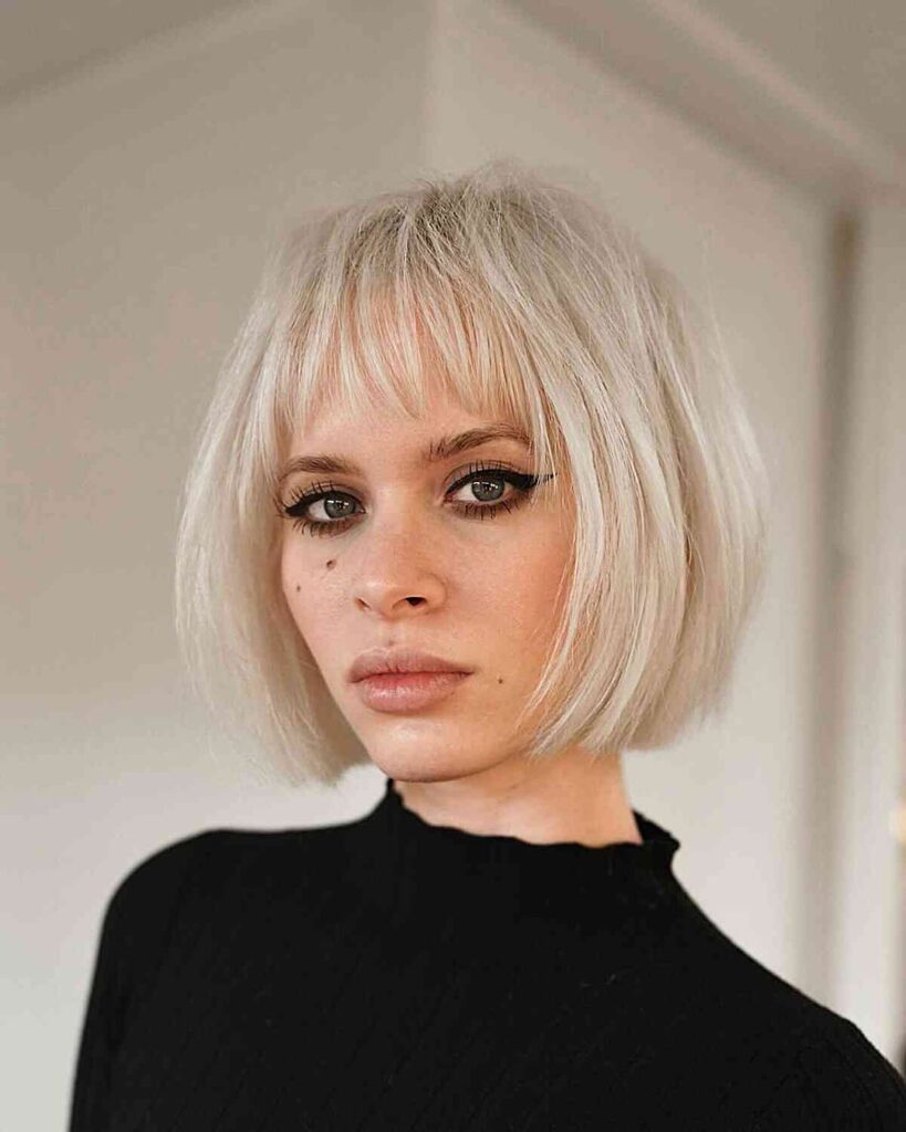 Asymmetrical Bob with Bangs