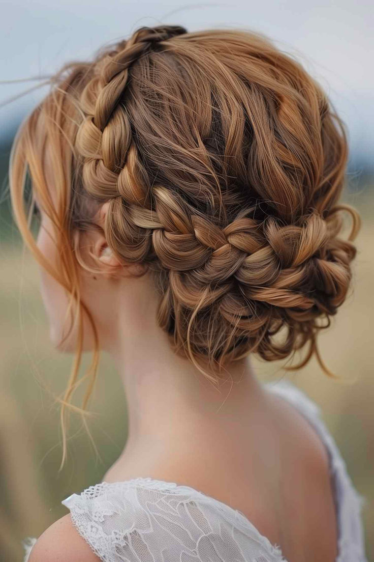 Braided Crown,Hairstyles for Medium Length