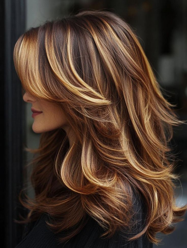 Caramel Highlights on Blonde Hair