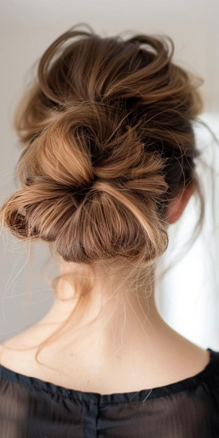 Messy Bun,Hairstyles for Medium Length