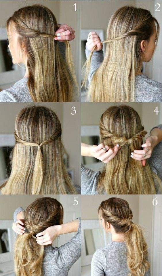 Ponytail with a twist,Hairstyles for Medium Length