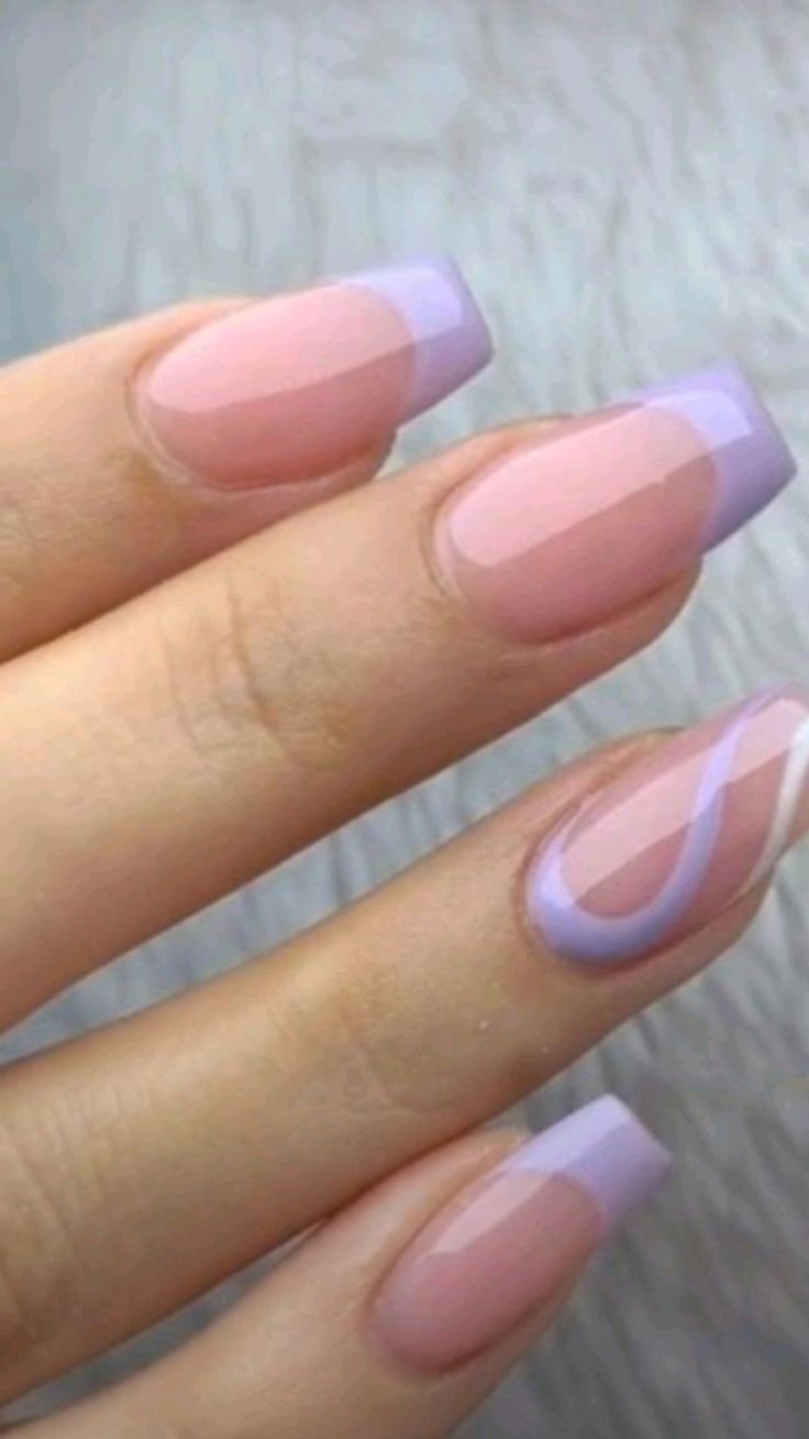 Purple French Tips