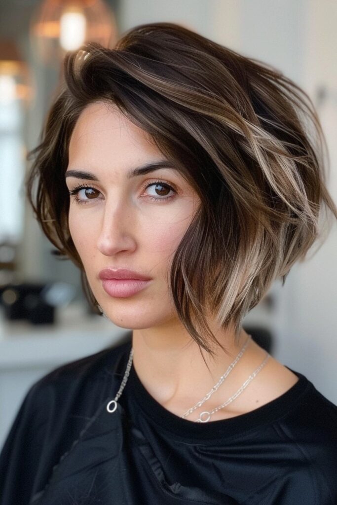 Tousled Asymmetrical Bob