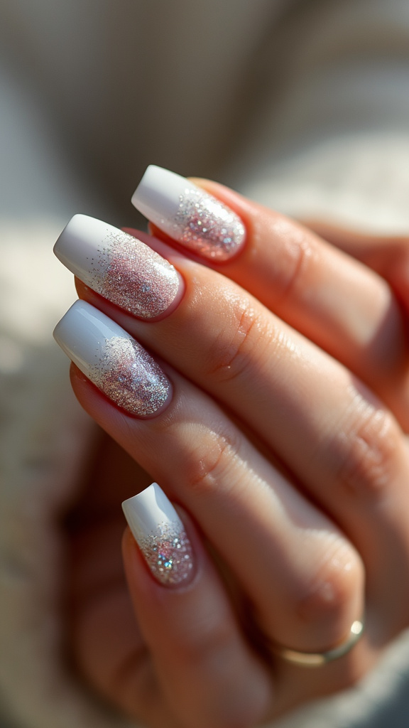 White Glitter Gradient